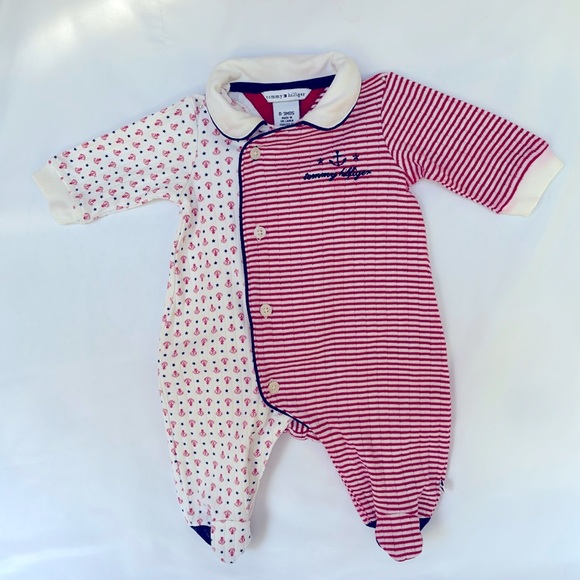 Tommy Hilfiger Other - VINTAGE!! 2002 TOMMY  HILFIGER Gently Worn Adorable Baby Footie 0-3 Months